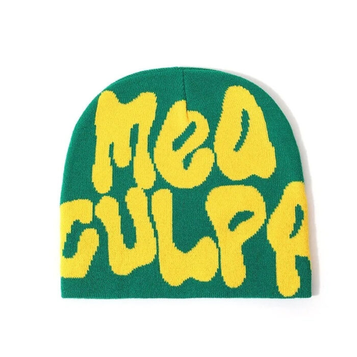 Mea Culpa Beanie green & yellow